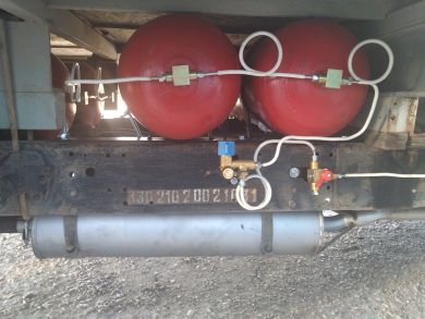 4 баллона на Газель
